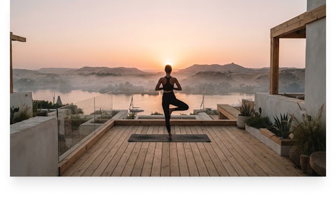 Yoga and meditation on The BenBen Rock