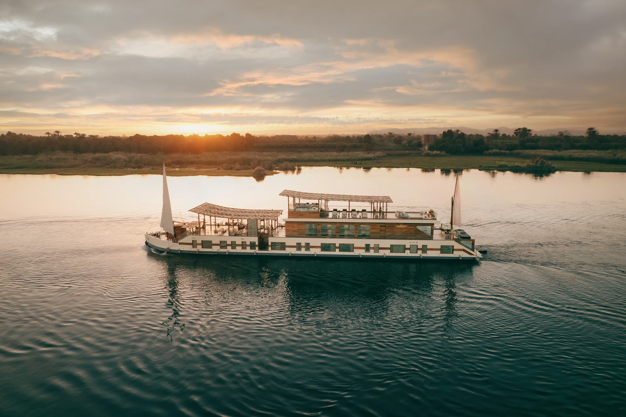Boat at sunset