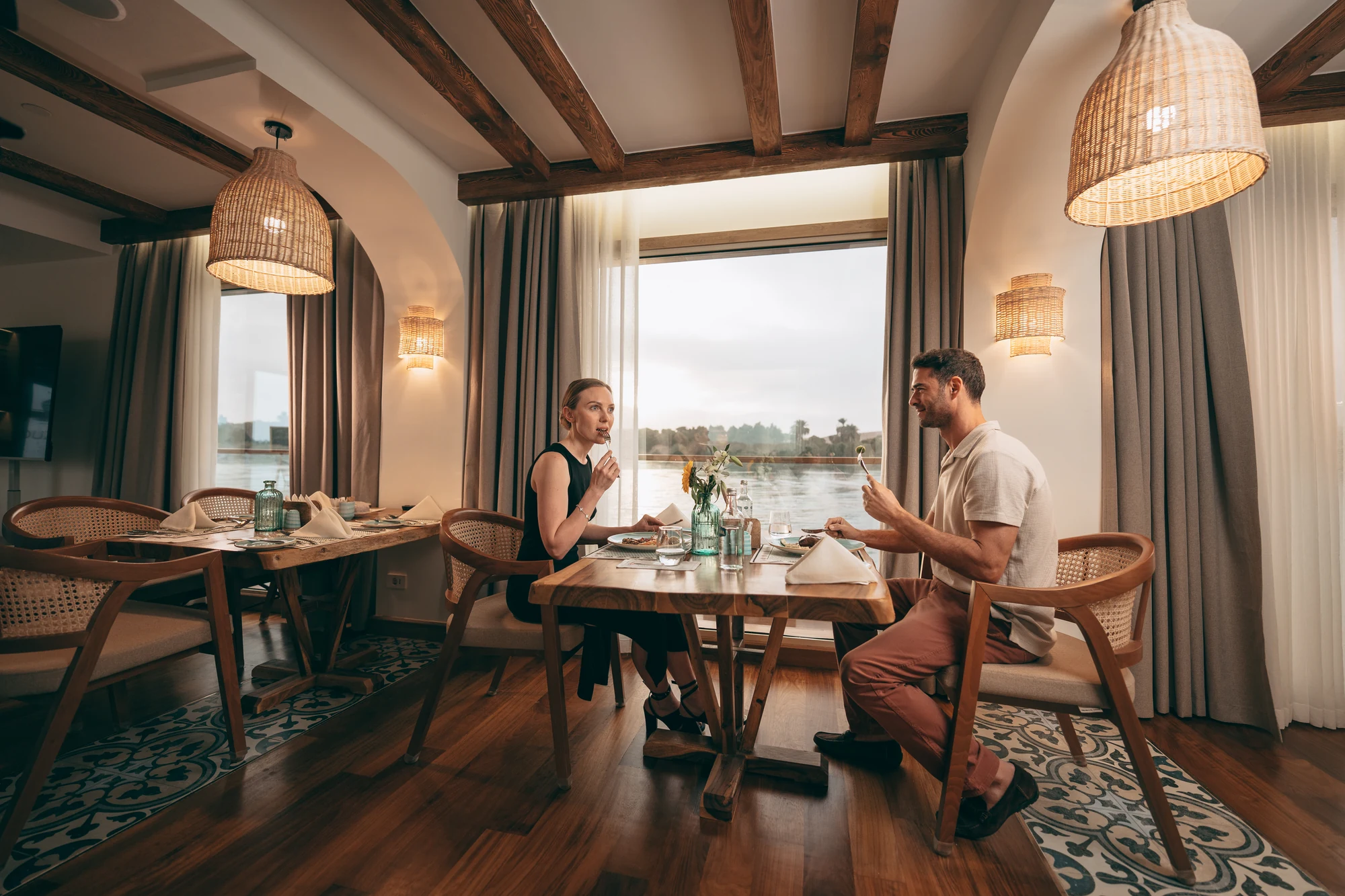 Couple dining